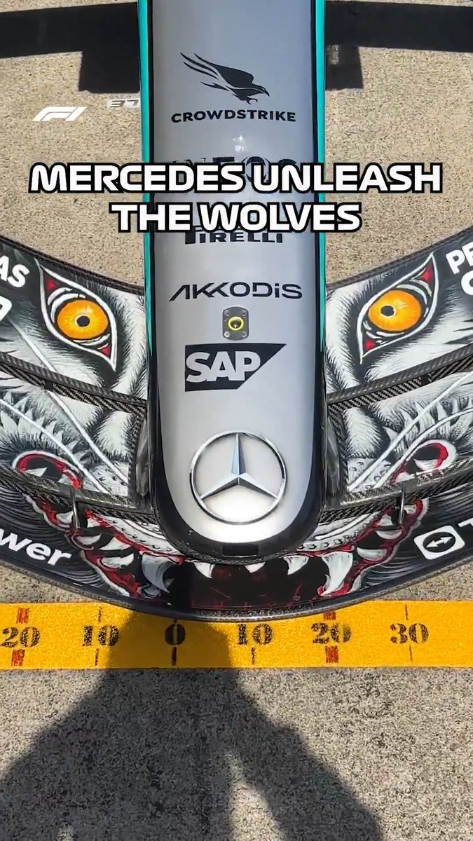 Toto's wolves! 🐺 George and Kimi are sporting a special livery this weekend 🤩 #F1 #JapaneseGP Mercedes-AMG PETRONAS F1 Team