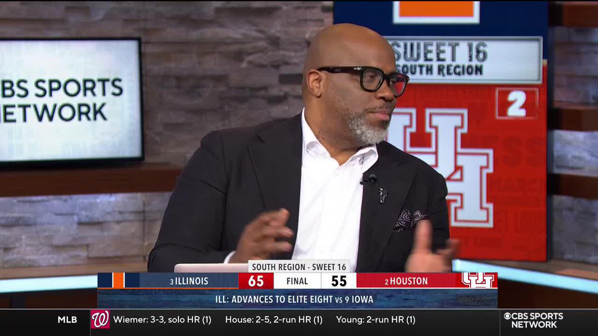 "We can say Illinois stopped them, but Houston is a bad-shot shooting team anyway." Chris Walker points out that Houston's offensive strategy had major questions despite Illinois' strong defensive effort.