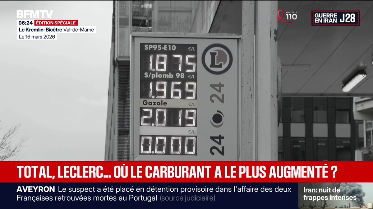 Total, Leclerc...Quelles enseignes ont le plus augmenté leur prix à la pompe depuis le début de la guerre au Moyen-Orient?
