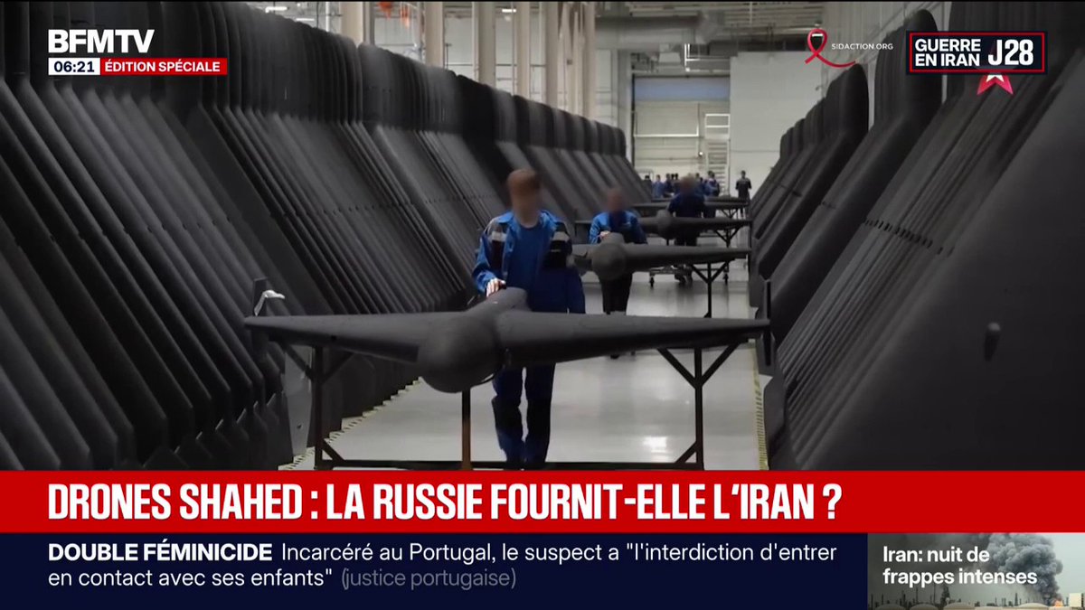 Guerre au Moyen-Orient: la Russie serait en train de finaliser une livraison de drones Shahed au régime iranien