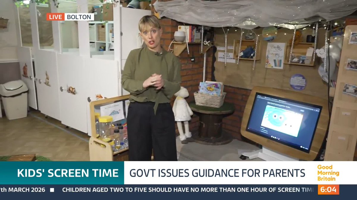 Parents will be told to limit screen time for young children to no more than an hour a day under new government advice. Screen use for under-twos should be avoided altogether unless it’s shared activities like video calls with family.