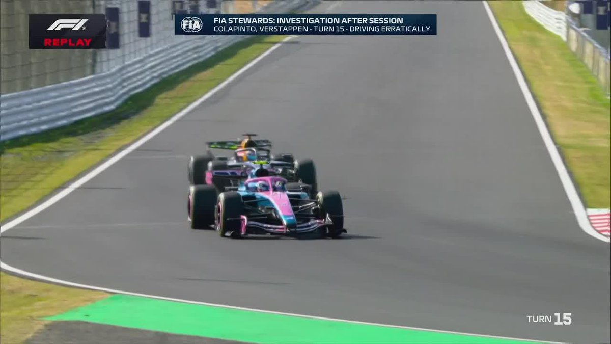 🚨| El incidente por el cual la FIA investigará a Franco Colapinto: Verstappen venía haciendo su vuelta mientras que Franco estaba calentando neumáticos por lo cual no le permitió a Max seguir. No entiendo como el equipo no le avisa a Franco… 🤦🏻‍♂️