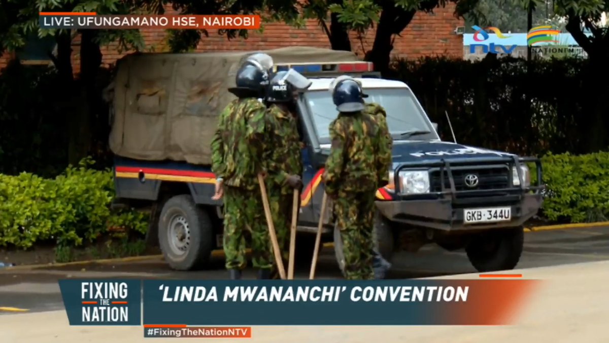 Heavy police presence at Ufungamano House as police block access to a planned Linda Mwananchi faction meeting. NTV's Victor Ngaruiya reports. #FixingTheNationNTV #nationfmke Eric Latiff @mariambishar