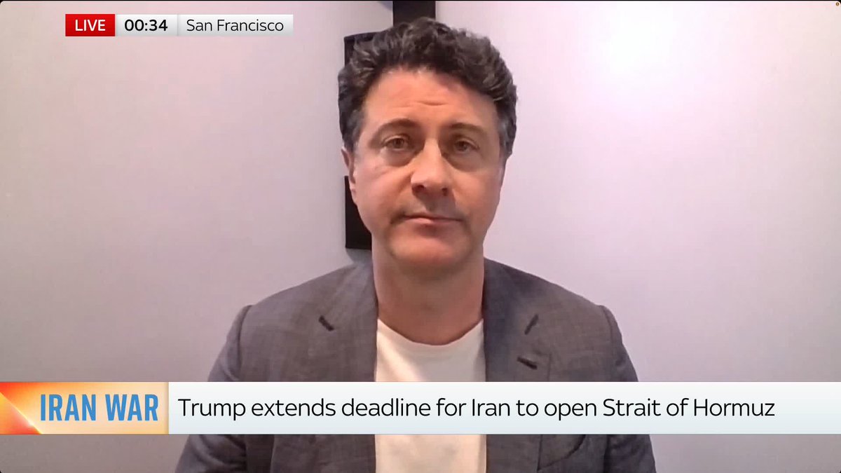 'Trump seems to think that he can declare when the Iran war is over, but the Iranians have a say and they're making it clear.' Former U.S. treasury senior advisor Matthew McGuire speaks to Sky News, as Donald Trump extends his deadline for Iran to open the Strait of Hormuz