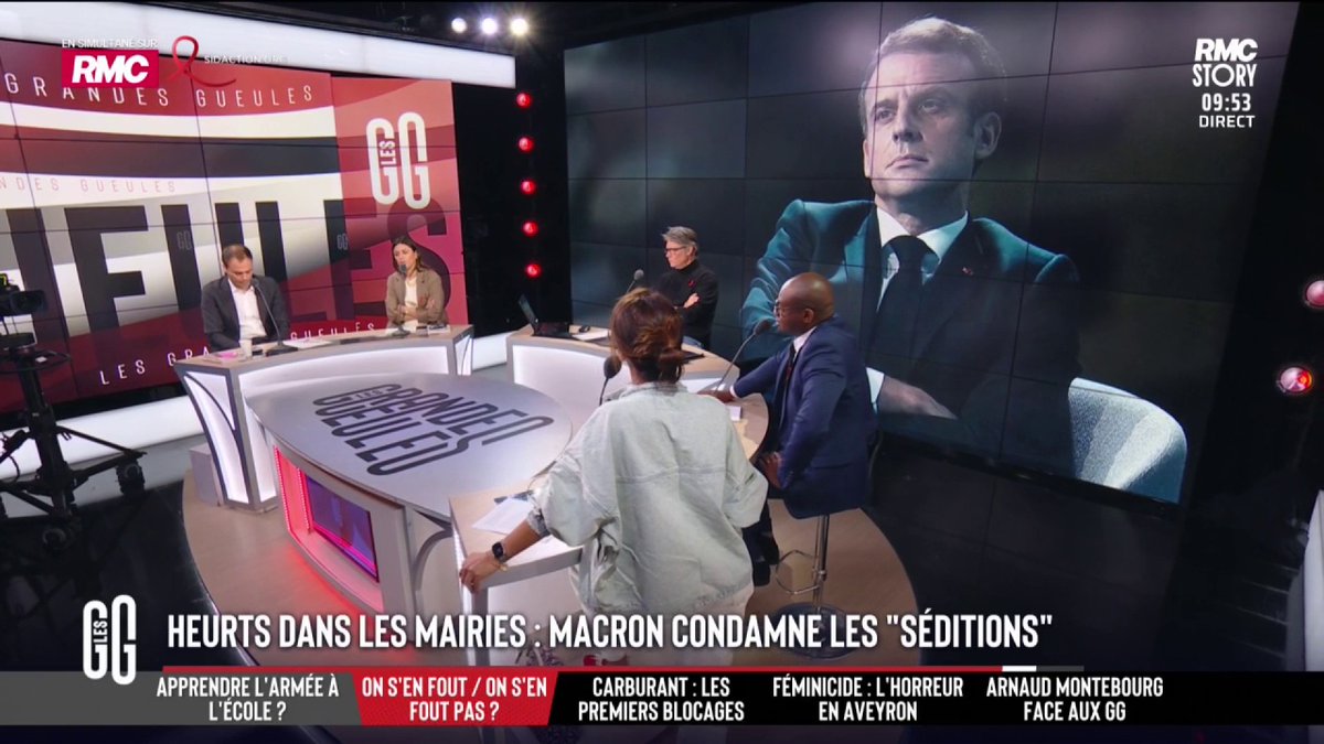 🔴 Emmanuel Macron condamne les heurts dans les mairies 🗣️ Laura Warton Martinez: "Ce ne sont pas les huées qui me dérangent." 🗣️ Abel Boyi: "Il y a des maires qui sont mis en examen pour viols et on n’en parle! Continuons de cibler les Noirs et les Arabes et tout ira bien." #GGRMC