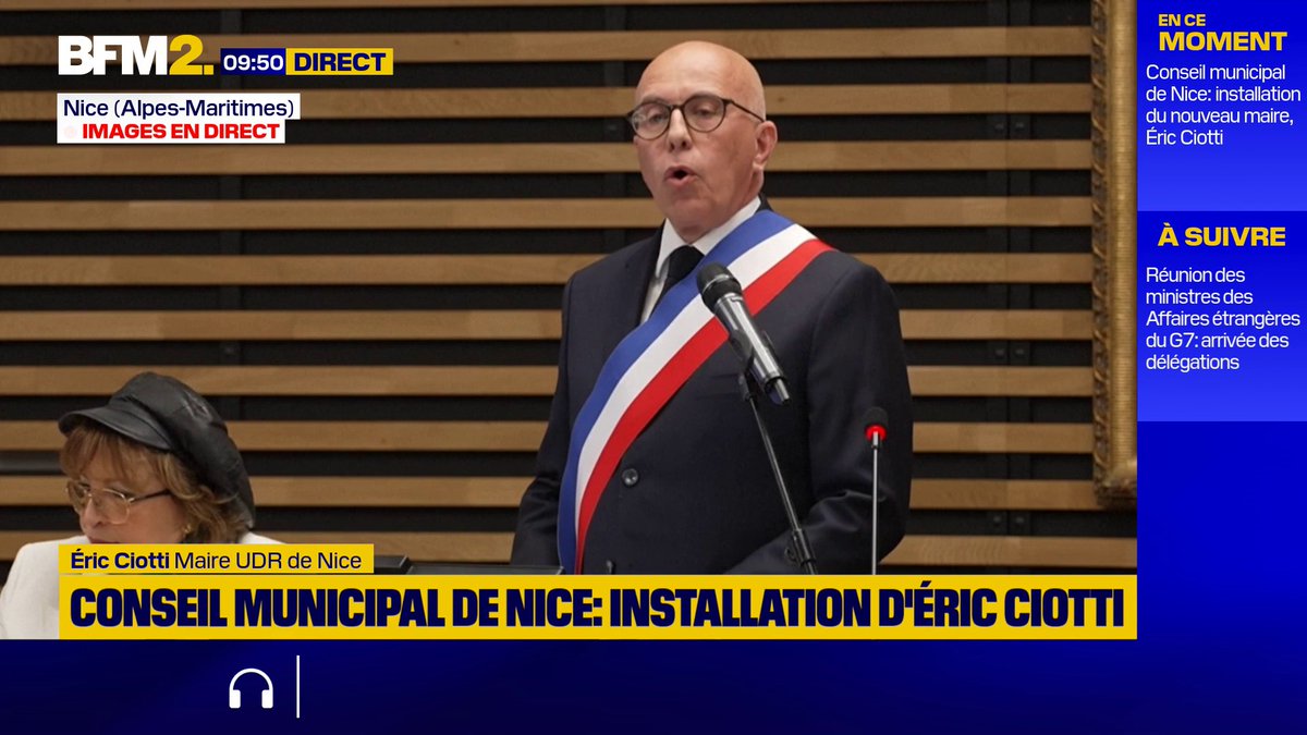 💬"J'ai lancé un appel à ces policiers municipaux dans ces communes qui ont basculé aux mains de l'extrême gauche. Nous les accueillerons à Nice" ➡️Éric Ciotti, maire UDR de Nice, fustige le choix du maire de Saint-Denis qui veut désarmer les policiers municipaux #BFM2