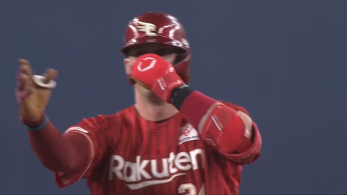東北楽天 マッカスカー 選手の先制となる2点タイムリー2ベースヒット‼️ 👇開幕3連戦 無料ライブ配信