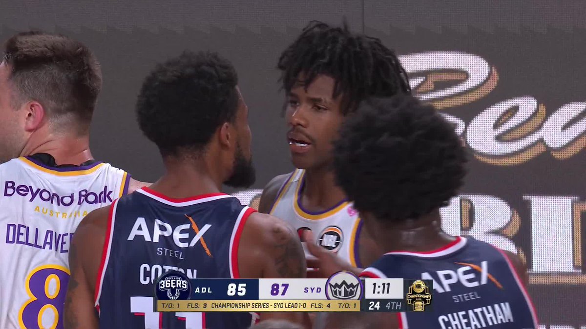 Bryce Cotton and Kendric Davis had some words to each other 👀 Watch live on ESPN 📺