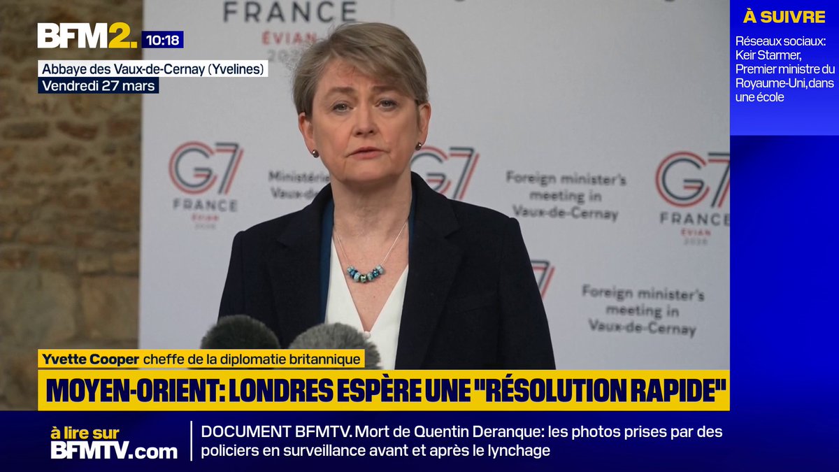 "L'Iran ne peut pas prendre l'économie mondiale en otage", dénonce la cheffe de la diplomatie britannique #BFM2