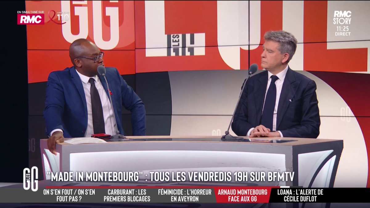 ⛽ Prix du carburant: comment aider les Français? 🗣️ Arnaud Montebourg défend la conversion à l’électrique: "Je suis opposé à faire un chèque indifférencié à tout le monde. Un véhicule électrique, c’est 40% d’économie sur le coût total." #GGRMC