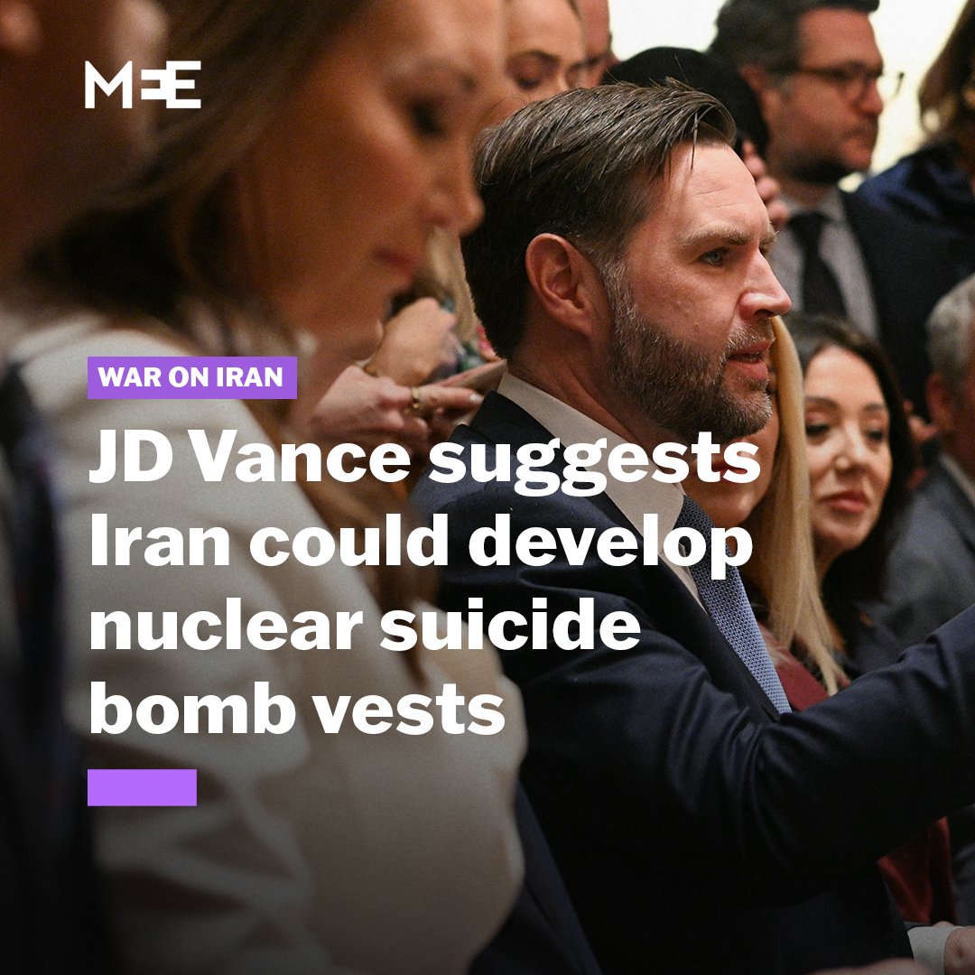 JD Vance suggested that Iran was a threat to the US because it could develop nuclear suicide bomb vests at the White House cabinet meeting on Thursday. “You don’t want the worst people in the world to have a nuclear weapon,” he said.