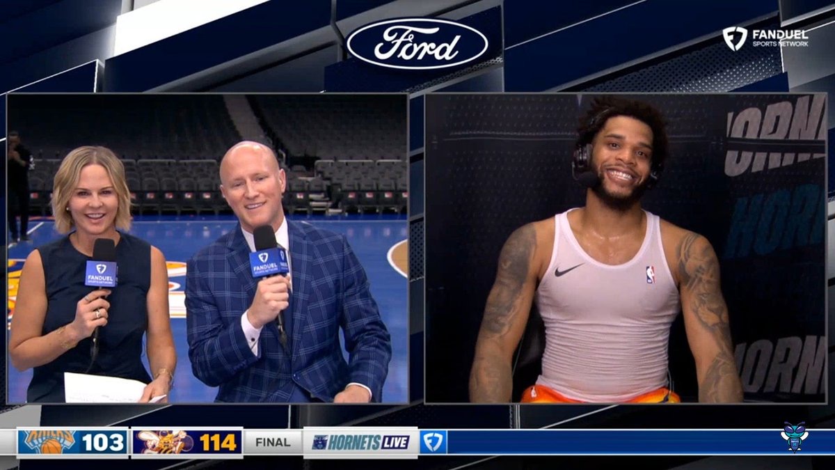 🎙️ Miles Bridges: "We've been to the play-in two times, but it doesn't feel like this. We're five games over .500, we want to keep on going... and it actually feels like we're playing for something."