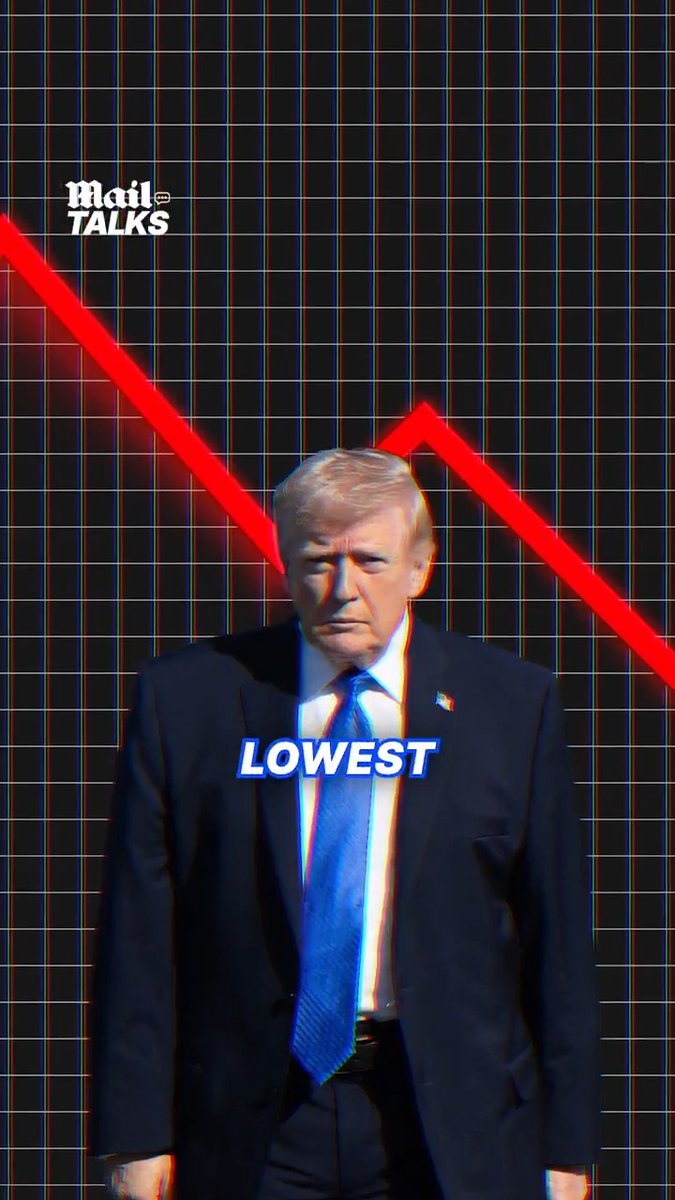 Trump's approval rating hits new low.