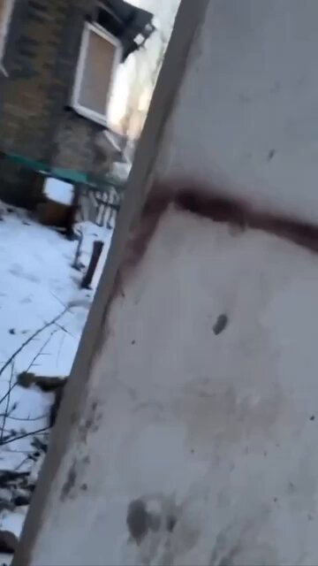 🔥 A Ukrainian mid-strike drone hits a building full of russian fascists. Temporary alive Ivan is impressed and glad that he managed to escape.