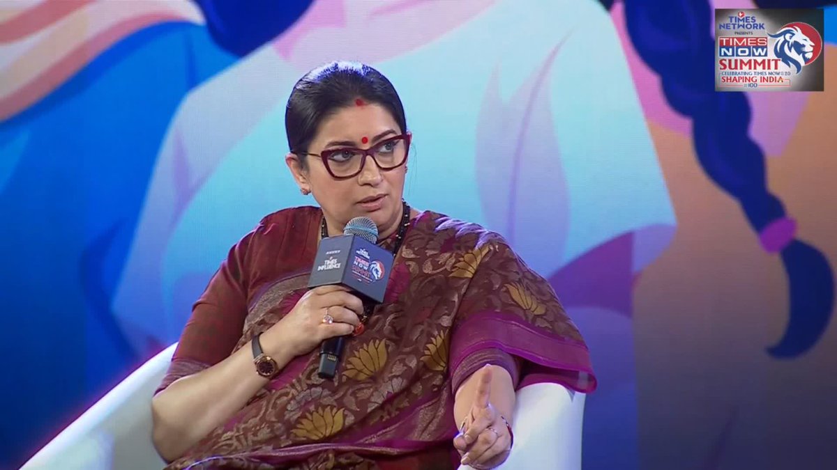#TNsummit26 #TimesNowSummit Kudos to Aditya for standing up for every Indian whose outrage was never counted...: Former Union Minister Smriti Z Irani in conversation with Navika Kumar praises Aditya Dhar, the director of the film 'Dhurandhar'