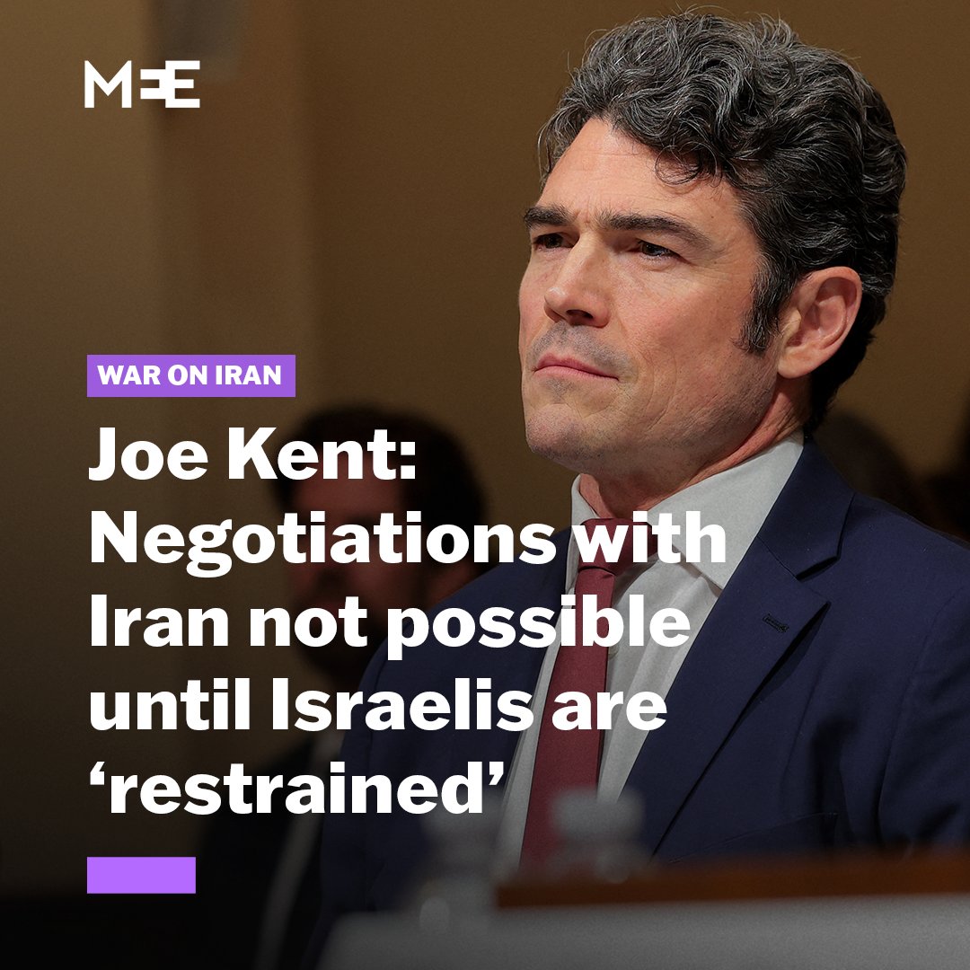 Joe Kent, the former director of the US National Counterterrorism Center, said that negotiations with Iran are not possible “until the Israelis are restrained”.