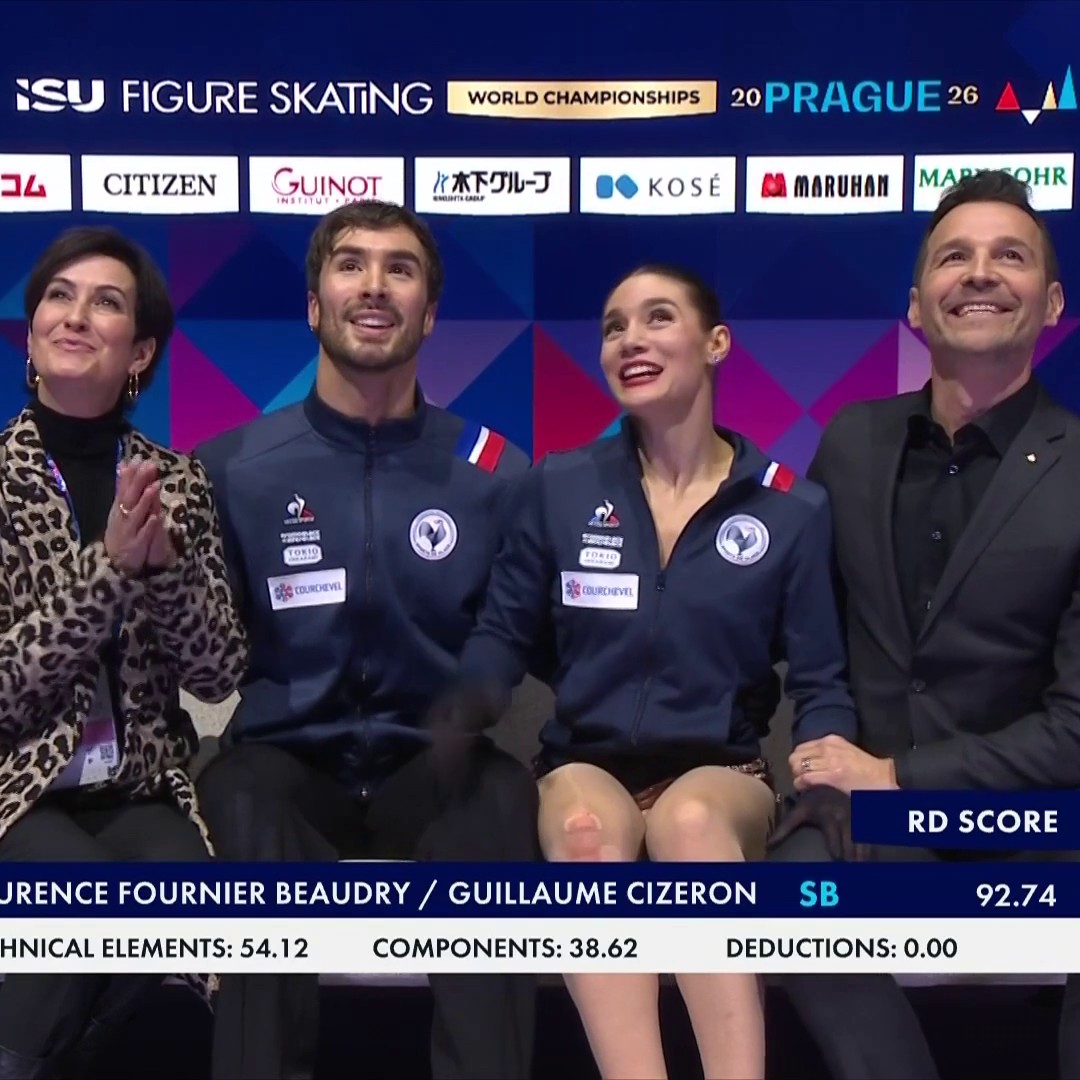 😍 Une masterclass ! Laurence Fournier Beaudry et Guillaume Cizeron signent un nouveau record personnel en danse rythmique avec 92,74 points ! Les Championnats du monde de patinage artistique, c'est sur Eurosport et HBO Max