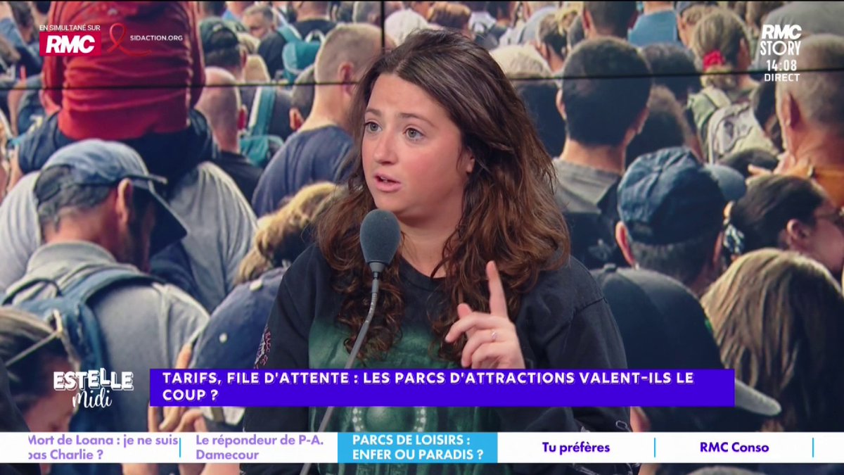 🎢 Les parcs d’attractions valent-ils le coup ? 🎙️ Elise Goldfarb : "Quand j'étais au collège, ma mère m'a pris l'abonnement annuel pour aller à Disney ! Le dimanche, à 16h, on allait à Disneyland et on ne faisait que 2 attractions ! Le pass annuel coûtait 100€ !" #EstelleMidi