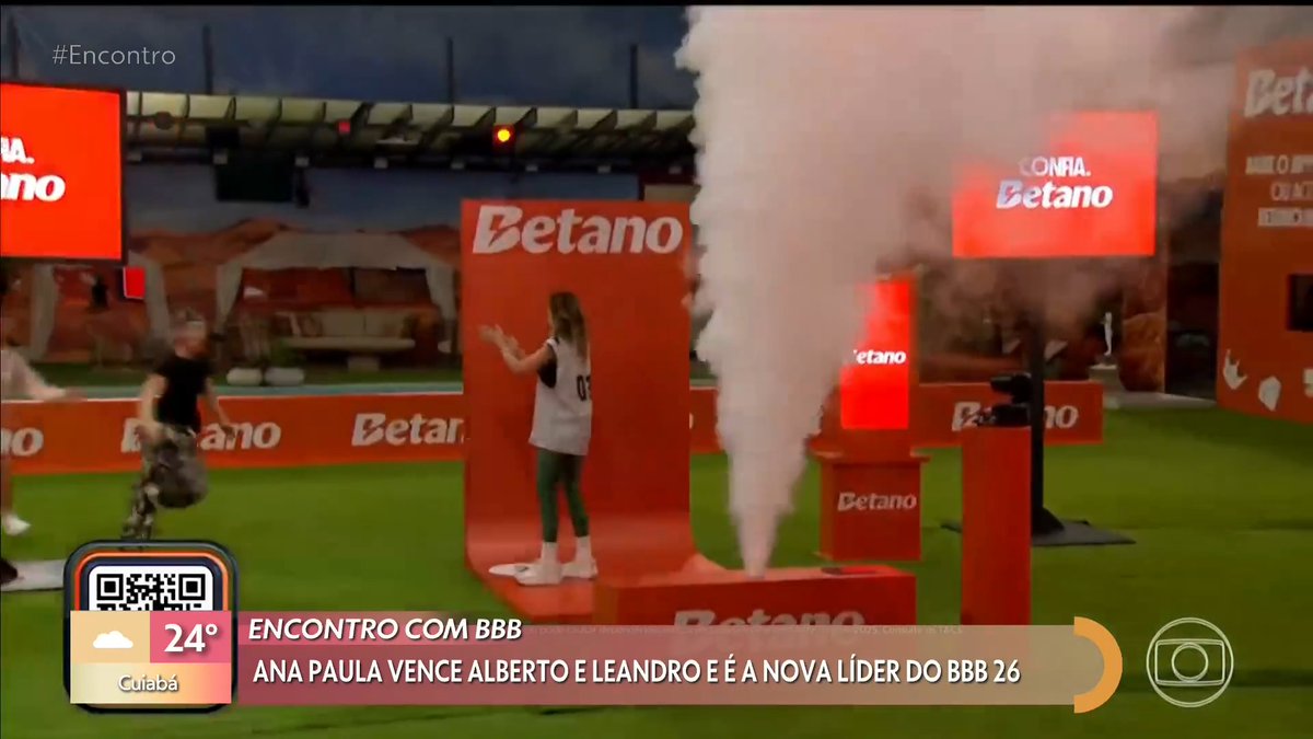 ELA DEBUTOU NOS CHARTS DA LIDERANÇA!!! 😱 Ana Paula venceu a Prova ontem e conquistou o seu primeiro reinado 👑 vai ser hit, mores?? ✨ #Encontro #BBB26 #RedeBBB #TVGlobo