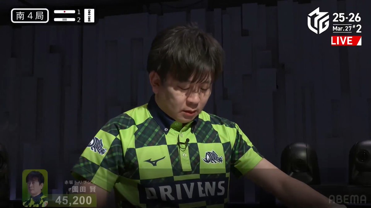 #Mリーグ 2025-26試合ダイジェスト📹 南4局2本場 #園田賢 選手の親跳満ツモ! 4位争いの大一番! 醍醐選手が逆転トップを目指したリーチも 親の園田選手が追いかけリーチ! 園田選手が鮮やかに一発ツモ! 裏ドラも1枚乗せて6000オールで大きく抜け出す! 👇動画タップで今すぐ無料視聴