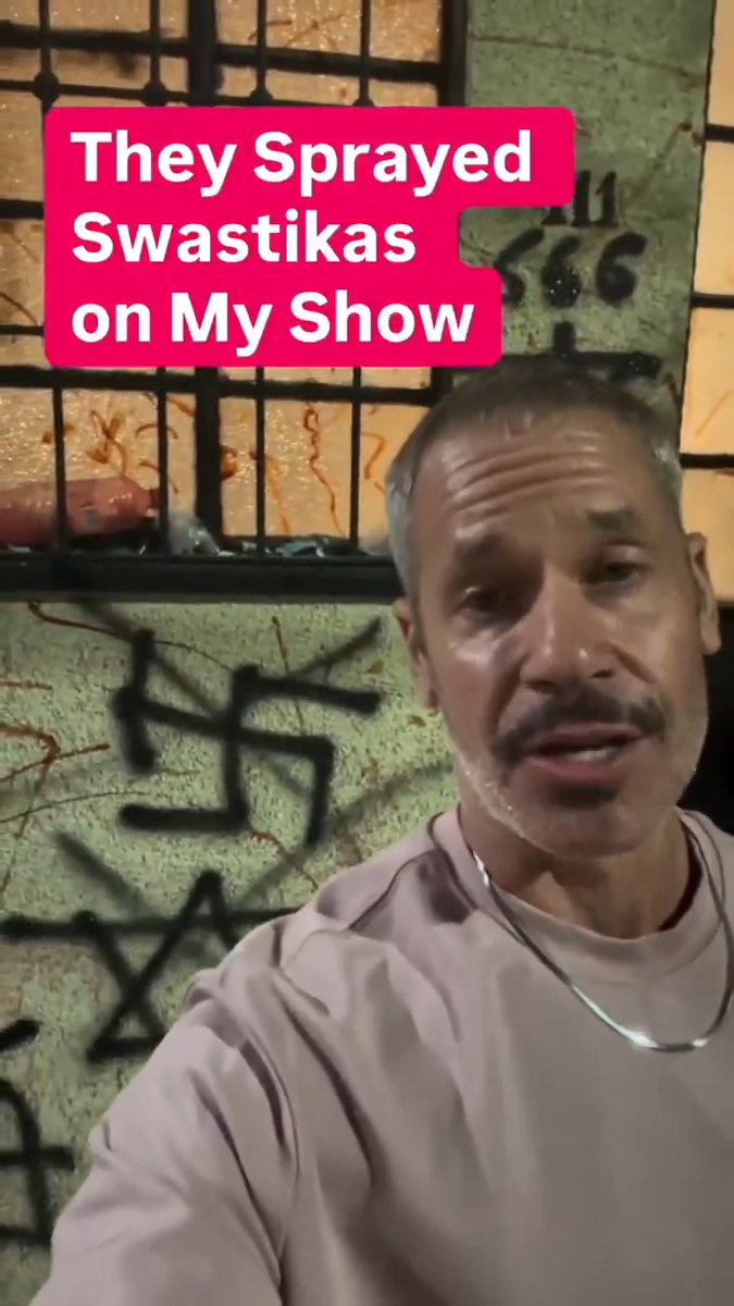 In Mexico City, Amir Fattal, an artist from Tel Aviv, posted a video of his international exhibition graffitied with Nazi symbols and antisemitic messages. Amir is an artist. He does not control the Israeli government's actions. Once again, this movement against Jews cannot keep its mask on.
