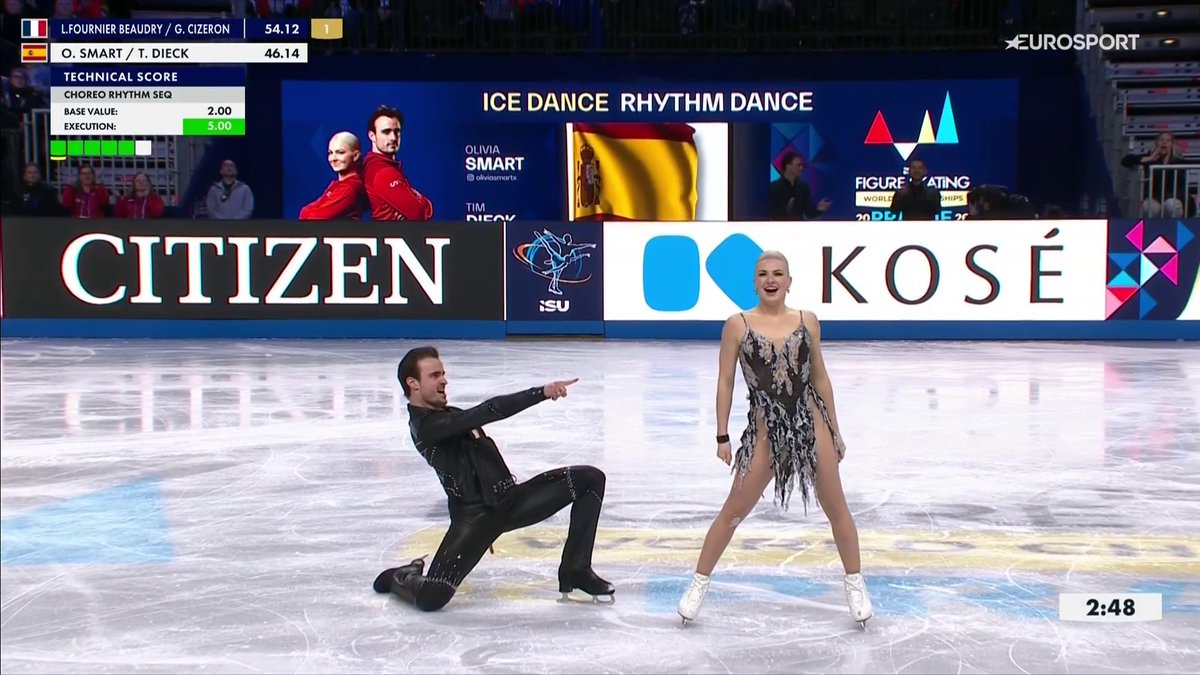 🔥 NO DEJAN DE SUPERARSE 🔥 Olivia Sophie Smart y Tim Dieck hacen marca personal, superan la barrera de los 80 puntos, baten el récord de España 🇪🇸 y se meten de lleno en la pelea por las medallas en el Mundial de Praga