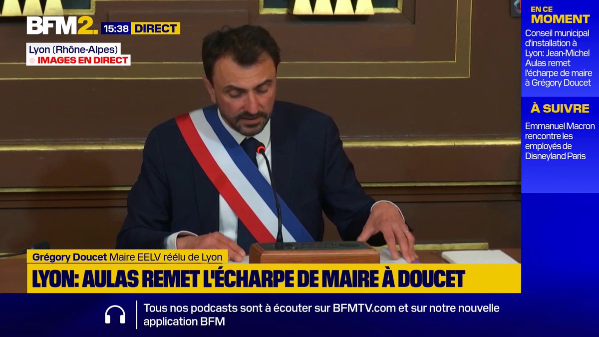 "Une ville juste doit être une ville sûre. Cela suppose une police municipale renforcée, présente, formée, proche", assure le maire réélu de Lyon Grégory Doucet #BFM2