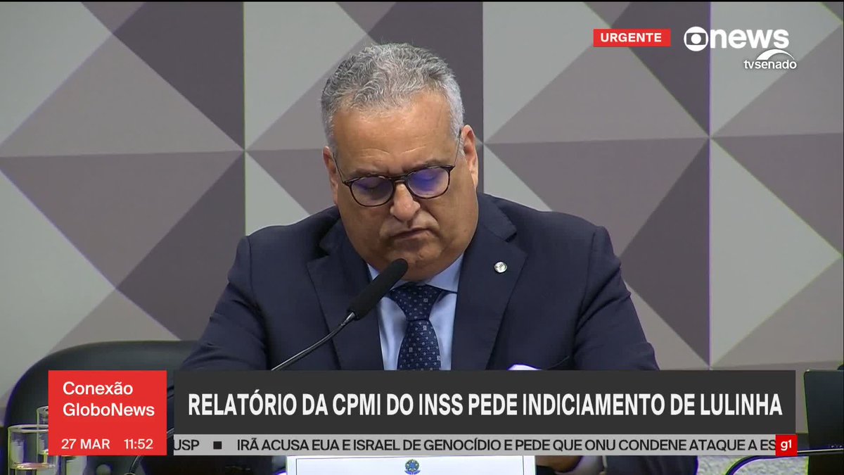 Relator da CPMI do INSS pede indiciamento de mais de 200 pessoas, incluindo parlamentares e “Lulinha”. #ConexãoGloboNews ➡ Assista à #GloboNews: