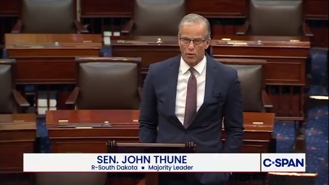 Leader John Thune on DHS shutdown: "President Trump should never have had to step in to rescue TSA workers, and U.S. air travelers."
