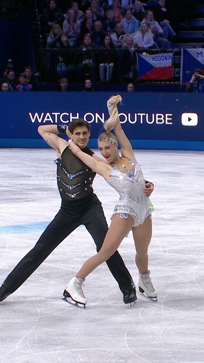 They worked and it worked 🔥 Season’s Best in the Rhythm Dance and P2 in Prague ✨ #WorldFigure #FigureSkating