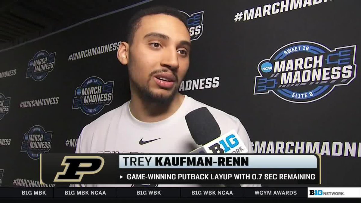 "That's the play coach drew up." Trey Kaufman-Renn on his game-winning tip-in vs. Texas to send Purdue Men's Basketball to the Elite Eight 🚂