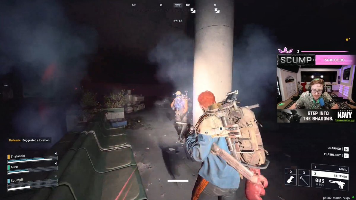 Call of Duty pro Scump and the Navy Esports team secure a double team wipe in ARC Raiders