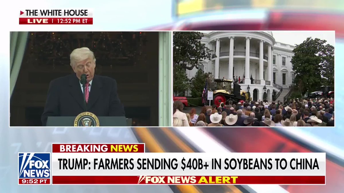 BREAKING: "Our farmers and agricultural producers do not want handouts." "Others want more than that, they want everything. The farmers want a level playing field." –President Trump