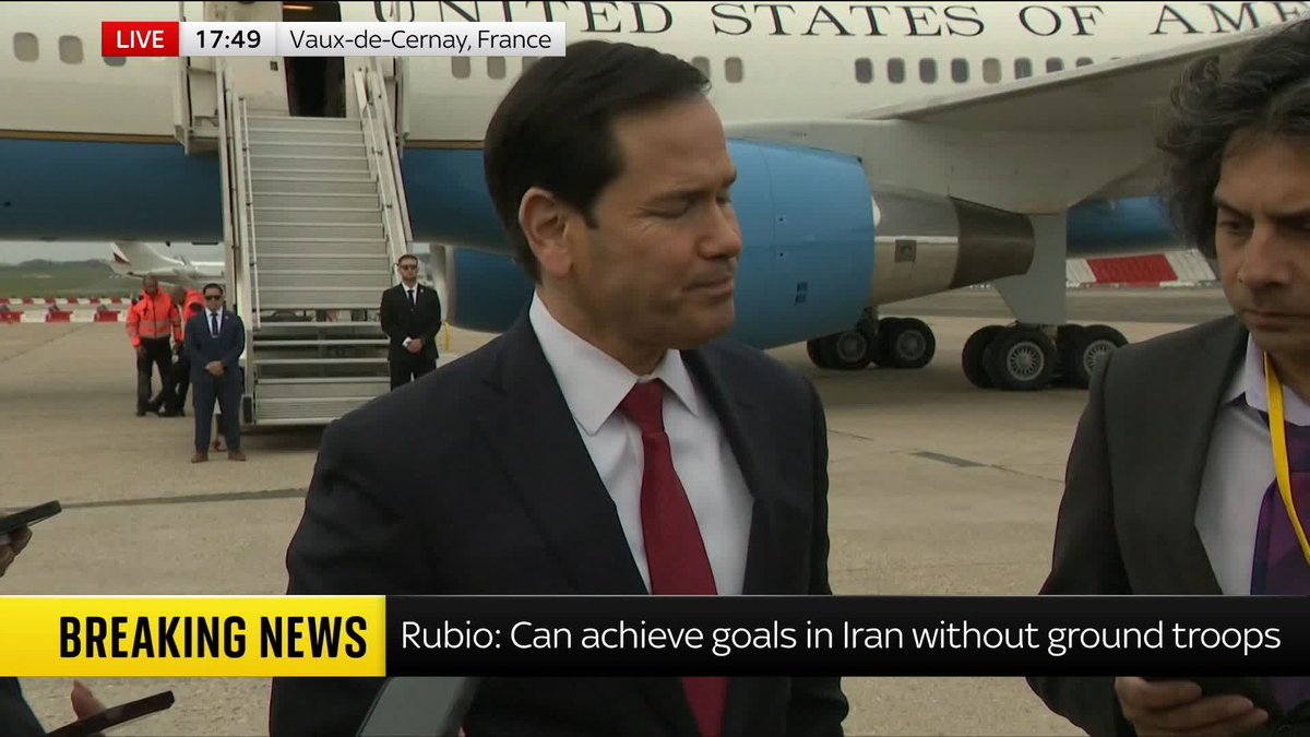 "The world better step up." U.S. Secretary of State Marco Rubio says the U.S. is willing to be part of an international coalition for the Strait of Hormuz, but has encouraged other countries to put it together. 📺 Sky 501, Virgin 602, Freeview 233