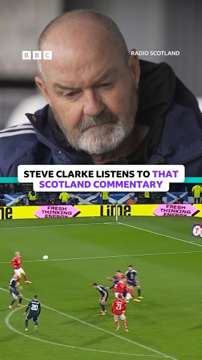 🗣️ "I think Alasdair Lamont was quite excited." Steve Clarke listens back to THAT commentary of Scotland's dramatic win over Denmark. 📻 Listen to the full interview on The Saturday Show from 09:00 to 12:00 GMT on BBC Radio Scotland &amp; BBC Sounds #BBCFootball #TheSaturdayShow