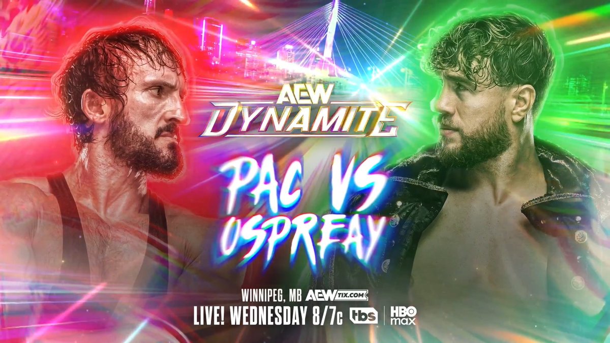 This incredible Will Ospreay vs PAC III match graphic in HD. 🔥🔥🔥 ABSOLUTELY FREE ON TV.