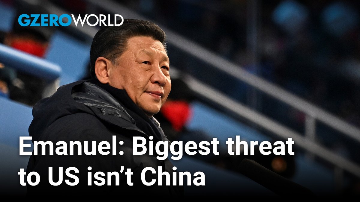 The US’s biggest threat isn’t China, Rahm Emanuel tells ian bremmer in the last episode of #GZEROWorld. “The last time China fought a naval war? Never.” he says. For him, internal fragility is the real risk. “America is divided at home and incapable of governing.”