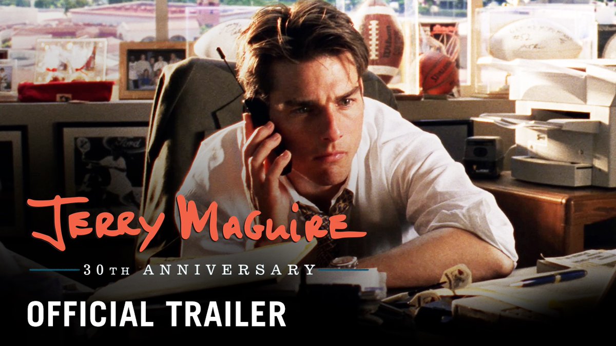 Jerry Maguire is back in theatres! Back on the big screen for its 30th anniversary. In select theatres April 12, 14, and 15. Get tickets now. #JerryMaguire