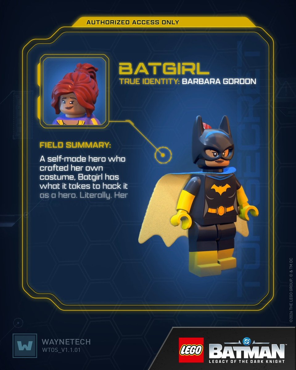 Tech support for Alfred by day. Ctrl+Alt+Deleting crime by night. #LEGOBatmanGame