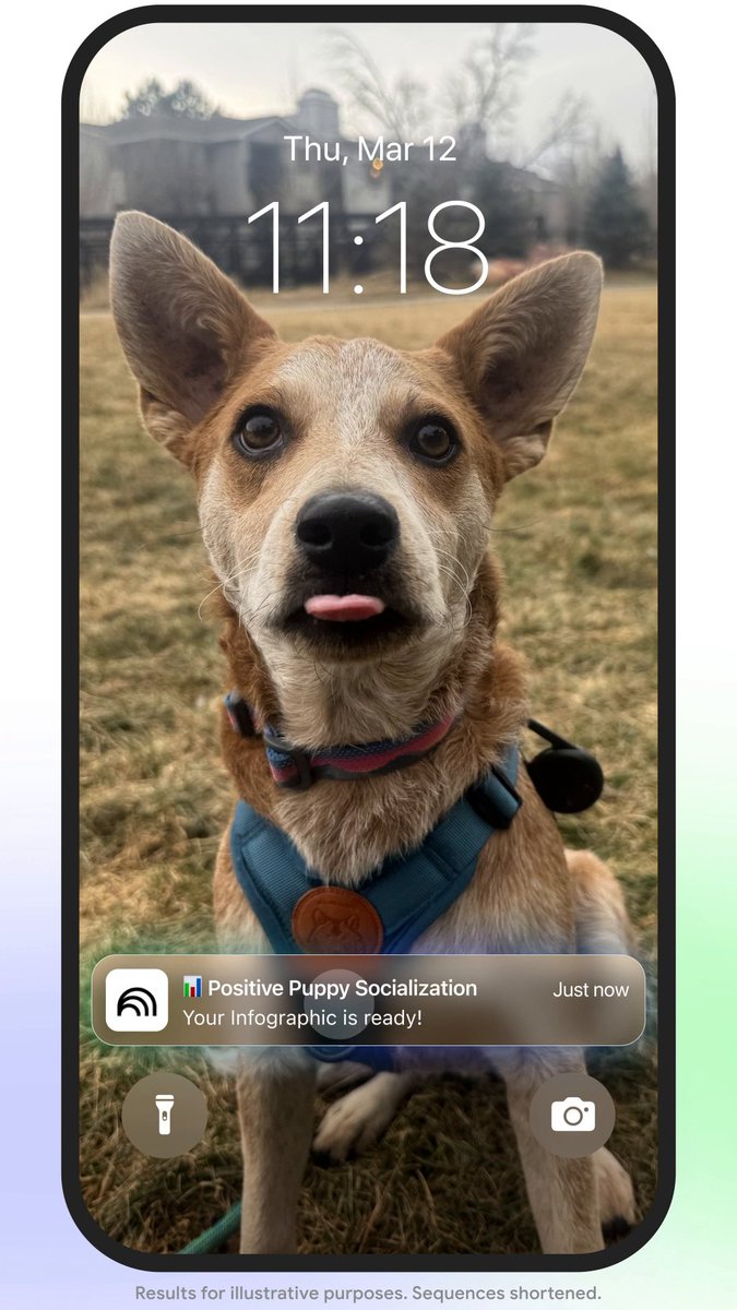 Multitasking just got easier. You can now start creating a Notebook or studio artifact on the web or app, completely leave the page, and get a mobile push notification when it's finished generating. Go ahead, take a break (you've earned it). We'll let you know when it's ready!