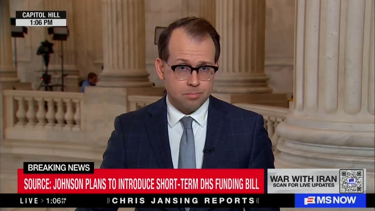 🚨 JUST IN: Speaker Johnson is so APPALLED at the Senate GOP passing a DHS funding compromise with Democrats that he called it a “CRAP SANDWICH” behind closed doors! Because ICE is totally LEFT OUT. Now he’s fighting back. PASS THE CR!