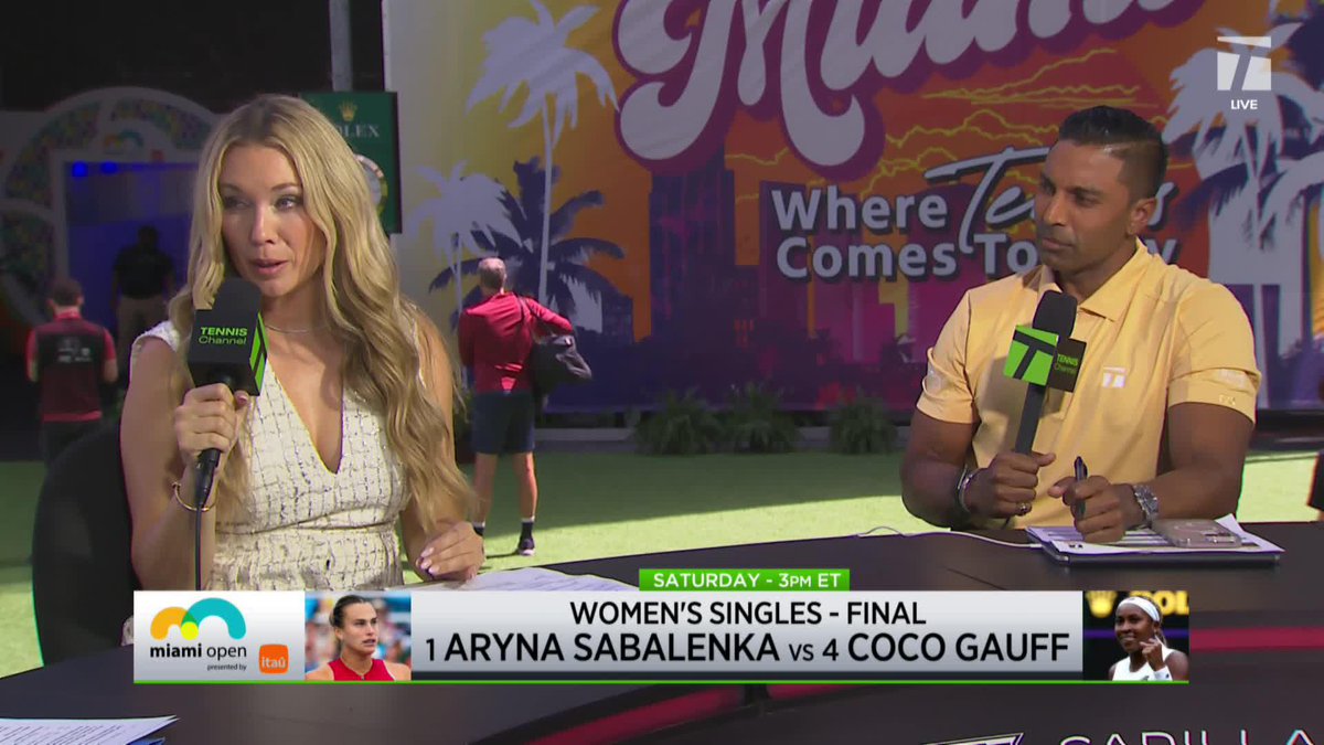 Danielle Collins breaks down Sabalenka vs. Gauff 🗣️ Stream the Miami Open women's final this Saturday at 3pm ET on our App 📲 #miamiopen