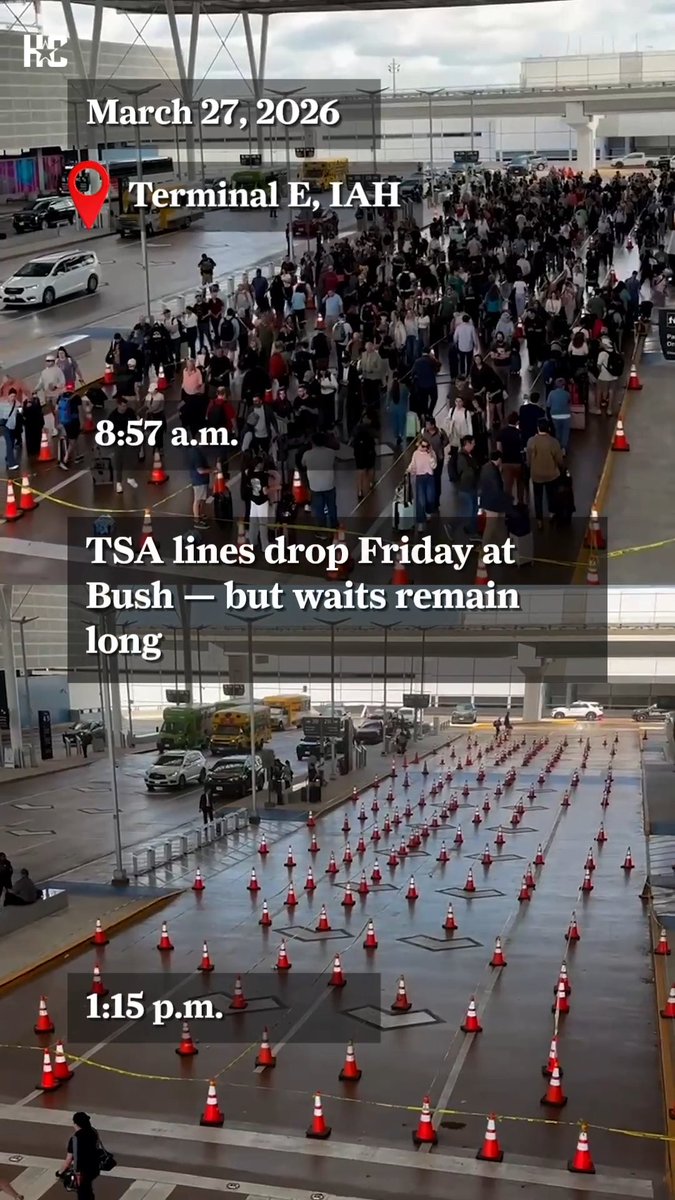 As Bush travelers continue to experience long wait times, many flyers who may have been in line after 12 may have noticed lines moving faster. As of Friday afternoon, what was a packed Terminal E departures parking lot used for TSA lines was empty as passengers were able to enter a line from downstairs that goes up through escalators to the main TSA checkpoint lines. Although the parking lot was empty, passengers who entered through downstairs still were met with a wait of over an hour as they entered the main lobby. 🔗