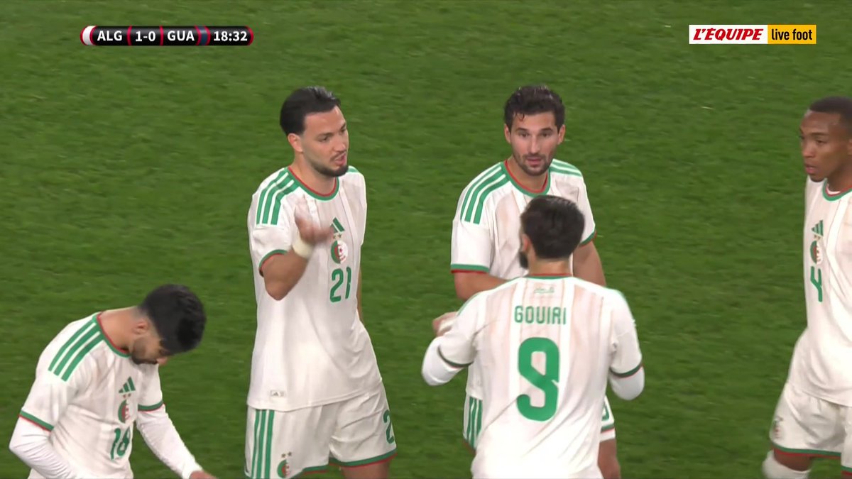 𝗔𝗠𝗜𝗡𝗘 𝗚𝗢𝗨𝗜𝗥𝗜 🇩🇿 𝗕𝗨𝗧𝗘𝗨𝗥 𝗔𝗩𝗘𝗖 𝗟’𝗔𝗟𝗚𝗘́𝗥𝗜𝗘 ⚽️ (Bien aidé par le gardien adverse 😅) 🎥 L'Équipe