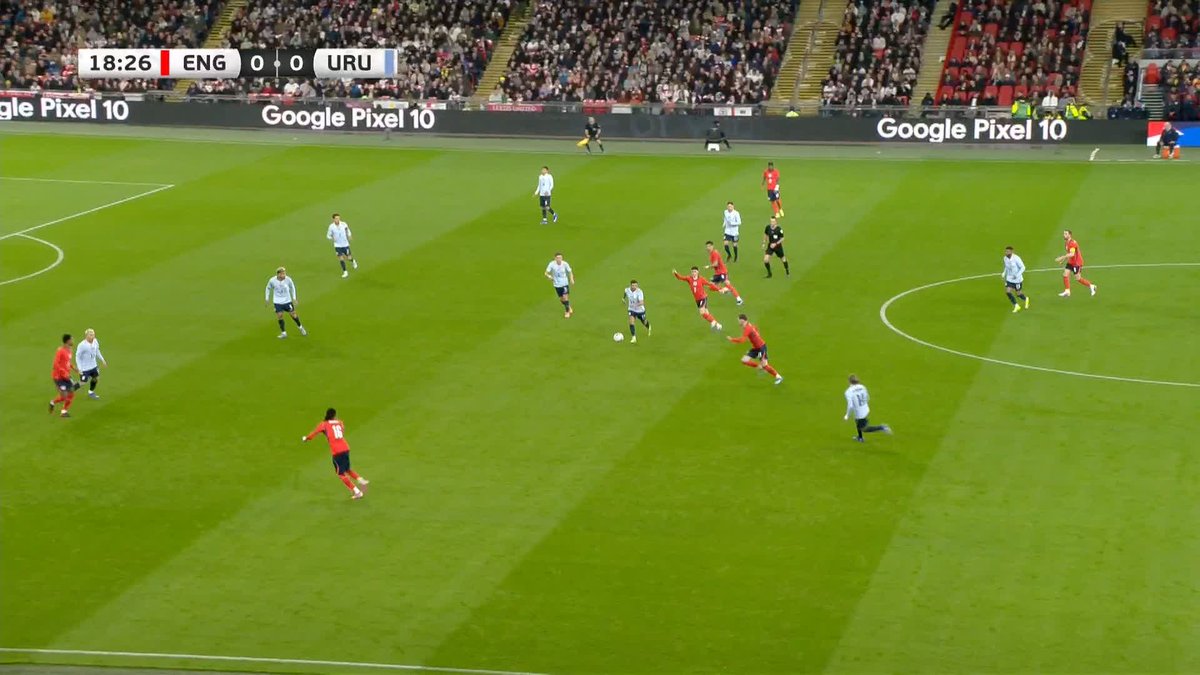"That's a David Ginola turn" 😱 Djed Spence with some slick feet for England 🏴󠁧󠁢󠁥󠁮󠁧󠁿 England | Djed Spence