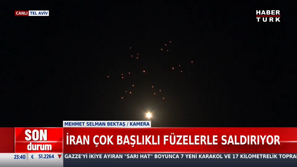 #SONDAKİKA - Çok başlıklı İran füzesi İsrail'i vurdu