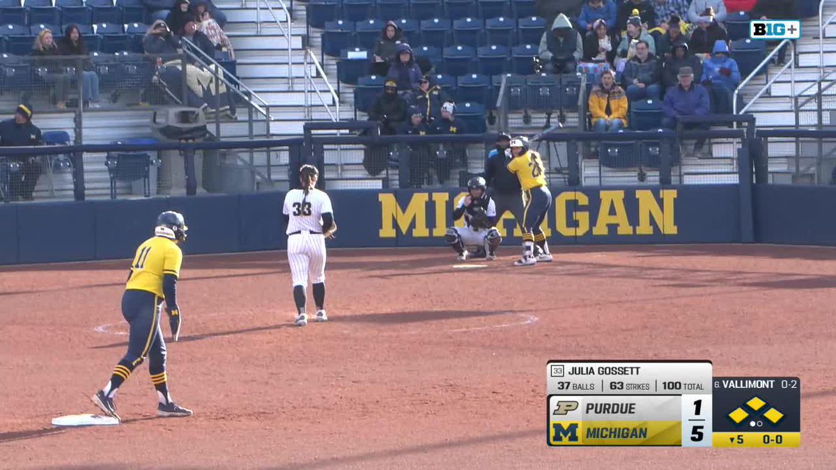 GRAND SLAM, THANK YOU MA'AM! Lillian Vallimont calls game. #GoBlue