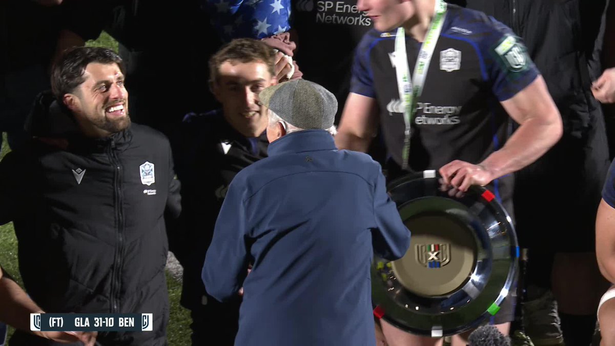 ⚔️🏆 Glasgow Warriors lift the Scottish-Italian Shield with 99-year-old fan Murray Kirkwood