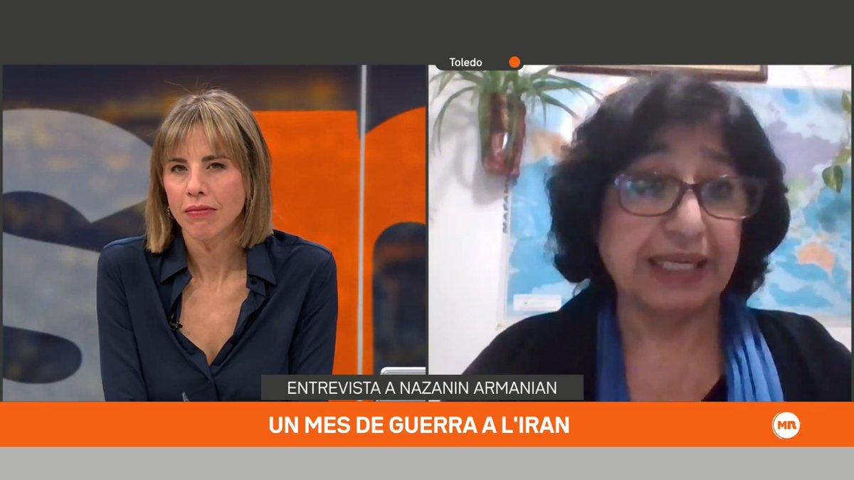 "La República Islàmica de l'Iran ja ha caigut de facto." La politòloga iraniana Nazanin Armanian diu que, malgrat la resistència oposada, el règim dels aiatol·làs no té cap possibilitat de reconstruir-se després dels bombardejos #MésNit3Cat