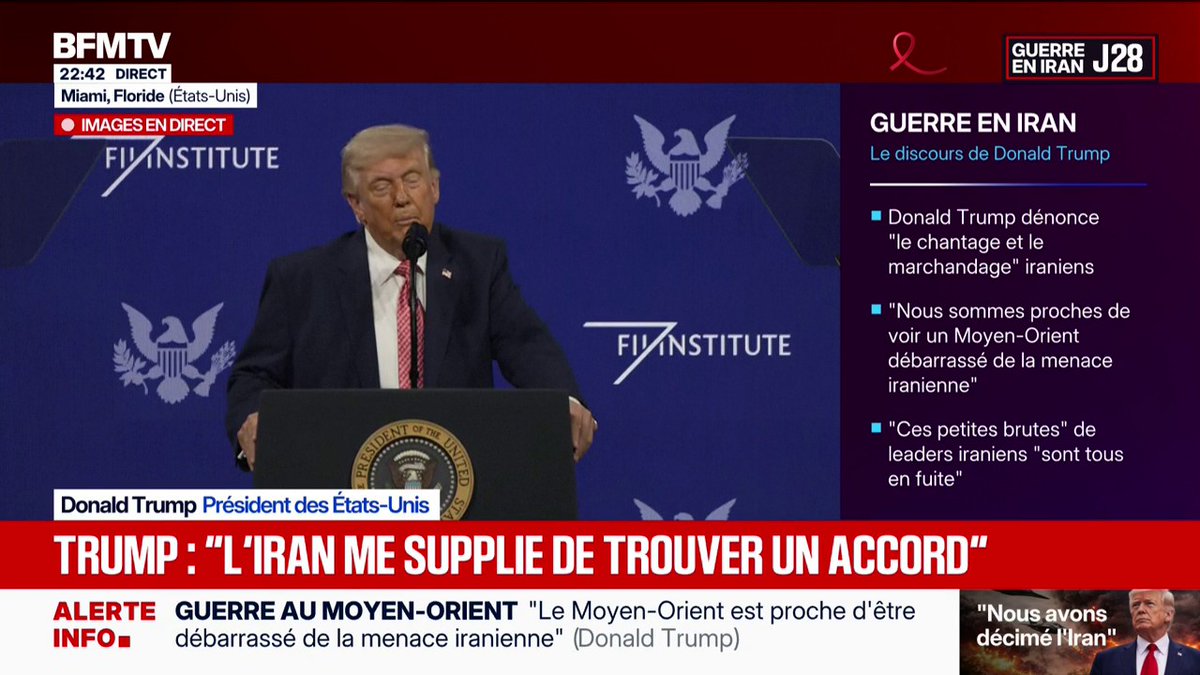 🇺🇸 Donald Trump à l’instant : "Il faut rouvrir le détroit de Trump… pardon, d’Ormuz".